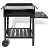 vidaXL BBQ Stand Charcoal Barbecue 2 Wheels