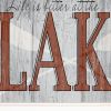 Life Is Better At The Lake 1 White Framed Print Wall Art