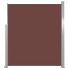 vidaXL Retractable Side Awning 63"x196.9" Brown