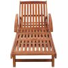 Sun Loungers 2 pcs with Table Solid Acacia Wood