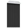 Garden Log Storage Shed Galvanized Steel 129.9"x33.1"x59.8" Anthracite