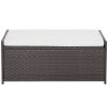 34 Gallon Patio Storage Bench with Seat Cushion and Zippered Liner