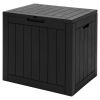 30 Gallon Deck Box Storage Container Seating Tools-Black