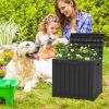 30 Gallon Deck Box Storage Container Seating Tools-Black