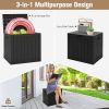 30 Gallon Deck Box Storage Container Seating Tools-Black