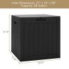 30 Gallon Deck Box Storage Container Seating Tools-Black