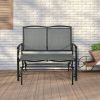 Iron Patio Rocking Chair for Outdoor Backyard and Lawn-Gray - Color: Gray