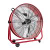 Vieair 24 Inch Commercial Floor Drum Fan In Red