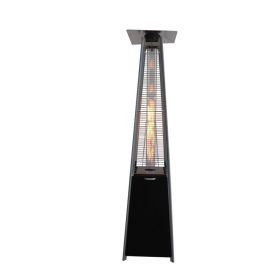 Living Source International Pyramid Commercial Grade Black 4000 Btus Propane Standing Patio Heater