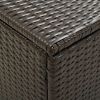 Patio Storage Box Poly Rattan 39.3"x19.6"x19.6" Brown