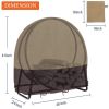 Windproof Dry Wood Pile Holder Storage Tarp Cover