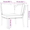 Patio Chair with Sand Cushions 29.9"x29.9"x31.1" Steel