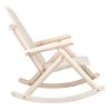 65*95*96cm Outdoor Courtyard Fir Wood Rocking Chair Log Color