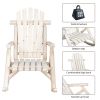 65*95*96cm Outdoor Courtyard Fir Wood Rocking Chair Log Color