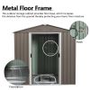 6ft x 5ft Outdoor Metal Storage Shed gray