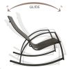 Outdoor Rocking Chair Patio Wicker Rocker Lounge Chair (2 Packs)