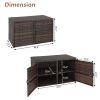 Iron Frame Double Door Can Be Stored Brown Gradient Rattan Locker