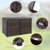 Iron Frame Double Door Can Be Stored Brown Gradient Rattan Locker