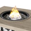 Best Stainless Steel Ice Tub Aluminum Rectangle Fire Pit Table Gas Propane Outdoor Firepit Table For Outside Patio Garden