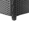 Patio Storage Box Black 47.2"x19.7"x23.6" Poly Rattan