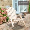 65*95*96cm Outdoor Courtyard Fir Wood Rocking Chair Log Color