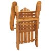 3 Piece Adirondack Patio Lounge Set Solid Wood Acacia