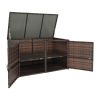 Iron Frame Double Door Can Be Stored Brown Gradient Rattan Locker