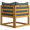 5 Piece Patio Lounge Set with Cushion Solid Acacia Wood