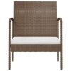 16 Piece Patio Lounge Set with Cushions Poly Rattan Brown