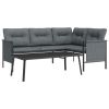 2 Piece Patio Lounge Set Anthracite Steel