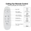 YUHAO 56 in.Farmhouse Integrated LED Faux Wood White Smart Ceiling Fan with Remote Control and DC Motor