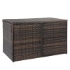 Iron Frame Double Door Can Be Stored Brown Gradient Rattan Locker