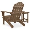 Patio Adirondack Chair with Table Solid Fir Wood Brown