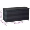 Patio Storage Box Black 46.1"x17.7"x22"