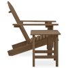 Patio Adirondack Chair with Table Solid Fir Wood Brown