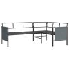 Patio Corner Sofa Anthracite Steel and Textilene