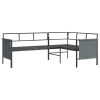 2 Piece Patio Lounge Set Anthracite Steel