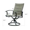 Patio Dining Swivel Chairs Set of 2,Metal Steel Chair with Textilene Mesh Fabric,Outdoor Chair for Outside Porch Balcony Garden Backyard(2 Chairs)