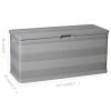 Patio Storage Box Gray 46.1"x17.7"x22"