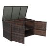 Iron Frame Double Door Can Be Stored Brown Gradient Rattan Locker