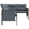 Patio Corner Sofa Anthracite Steel and Textilene