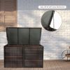 Iron Frame Double Door Can Be Stored Brown Gradient Rattan Locker