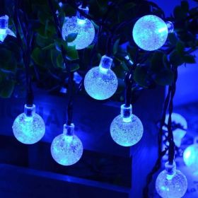 Remote Control Usb Bubble Ball Outdoor Holiday Decoration String Lights (Option: Warm white100)