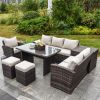 Direct Wicker 7 PCS PE Rattan Patio Garden Sofa Conversation Set with Cushions