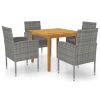 5 Piece Patio Dining Set Gray