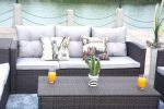 Direct Wicker Outdoor And Garden Patio Sofa Set 6PCS Reconfigurable Stylish And Modern Style With Seat Cushion