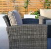 Direct Wicker 7 PCS PE Rattan Patio Garden Sofa Conversation Set with Cushions