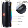 Wireless Speaker; Waterproof Speaker With Colorful LED Light; Portable Outdoor 3D Stereo Bass Luminous Speaker