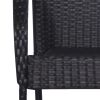 9 Piece Patio Dining Set Poly Rattan Black