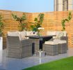 Direct Wicker 7 PCS PE Rattan Patio Garden Sofa Conversation Set with Cushions